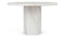 Saga - Saga Round Pedestal Dining Table, Fiore Bianco Marble, 47in