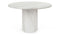Saga - Saga Round Pedestal Dining Table, Fiore Bianco Marble, 47in