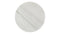 Saga - Saga Round Pedestal Dining Table, Fiore Bianco Marble, 47in