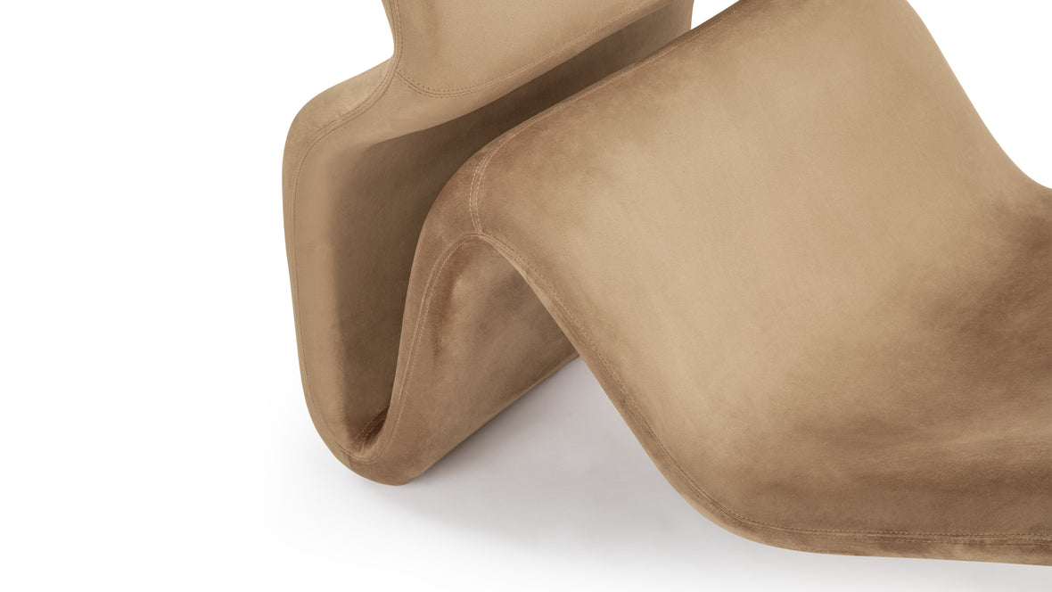 Etcetera - Etcetera Lounge Chair, Tan Velvet