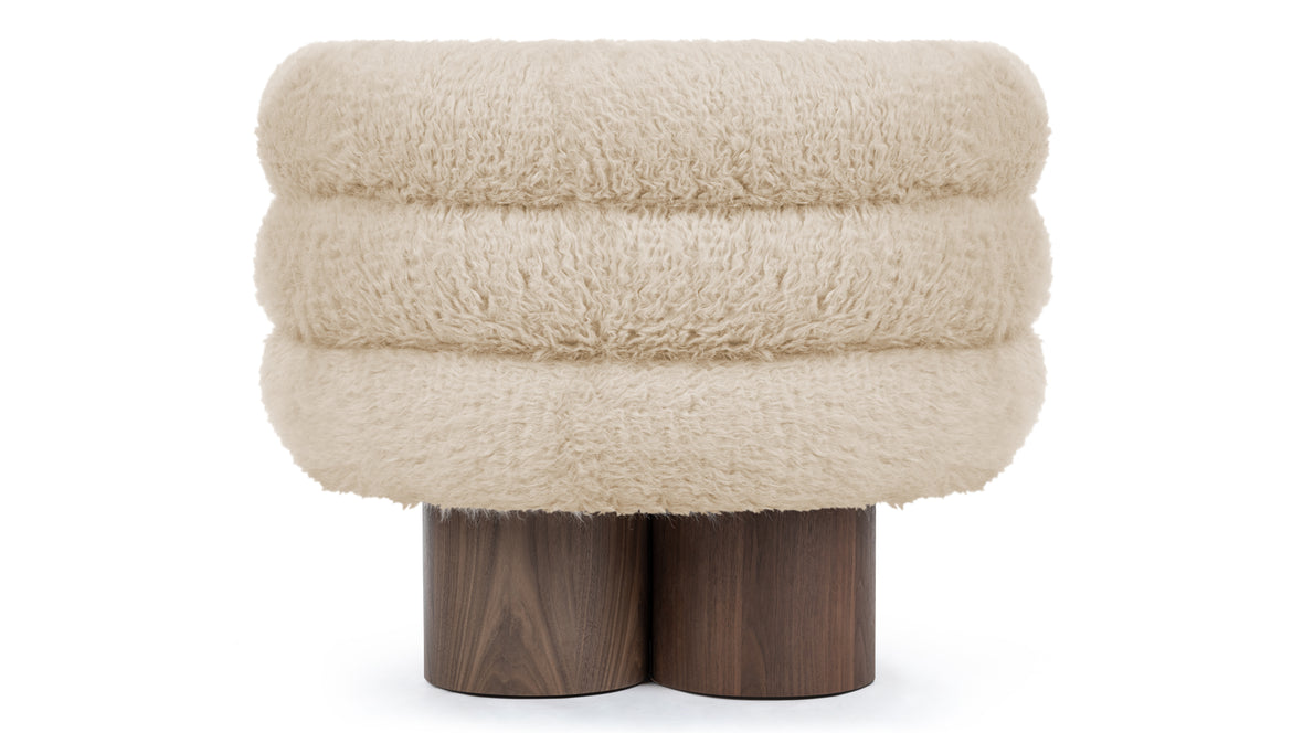 Lana - Lana Chair, Almond Long Hair Sherpa and Walnut