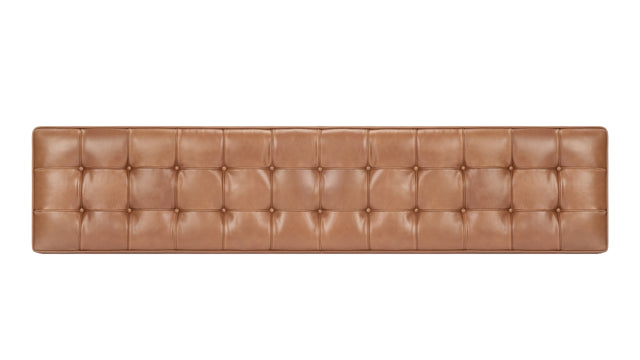 Manhattan - Manhattan Three Seater Bench, Tan Premium Leather