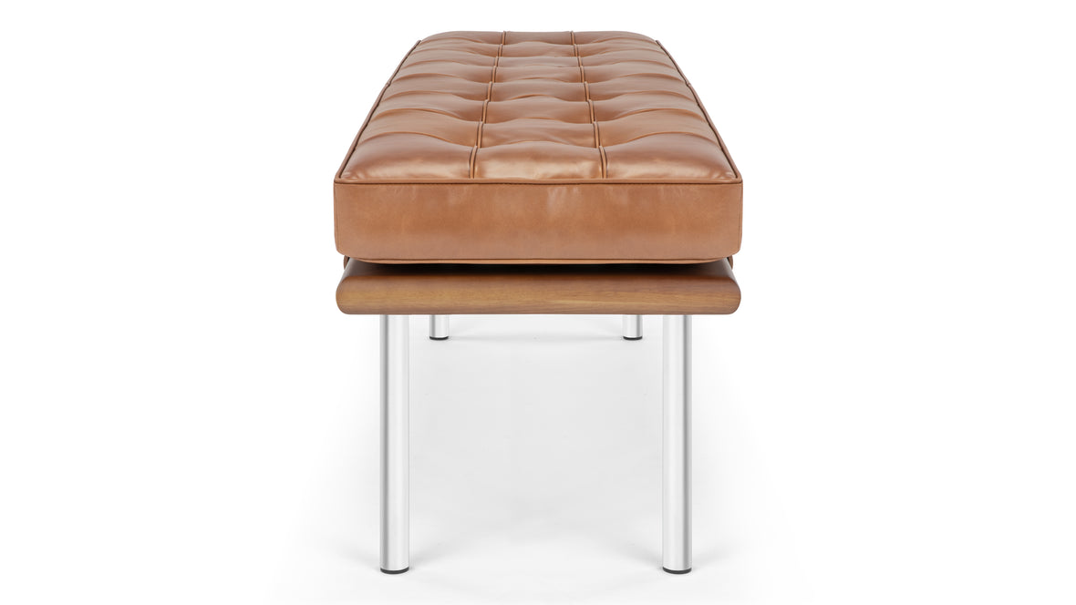 Manhattan - Manhattan Two Seater Bench, Tan Premium Leather