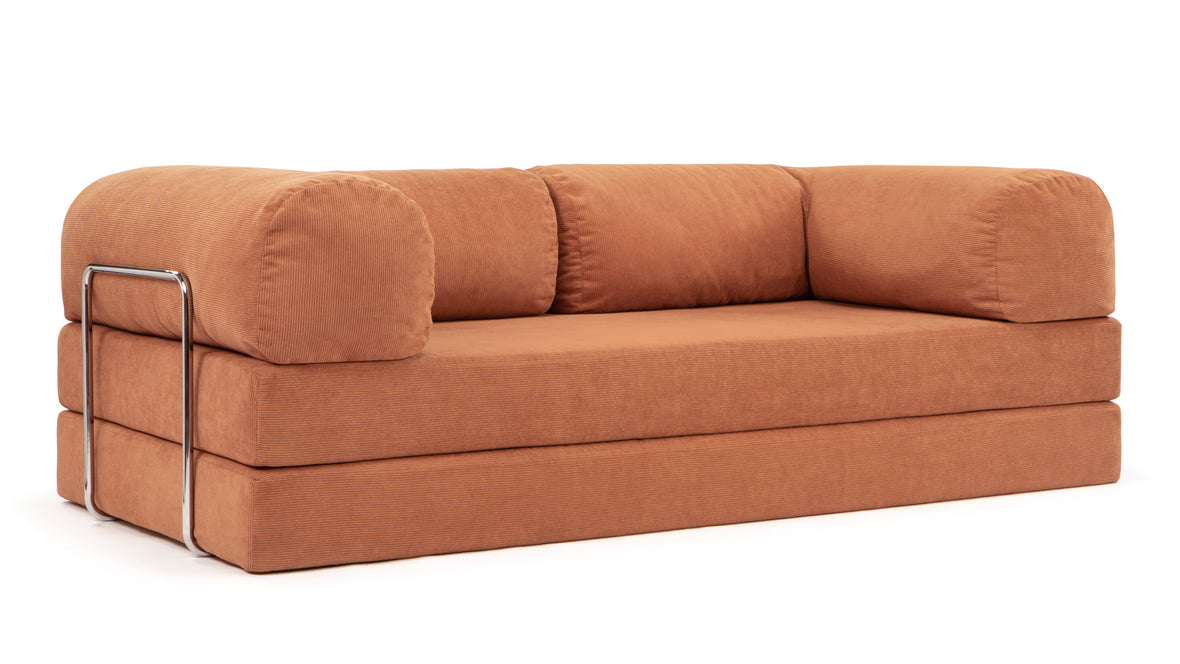 Teddy - Teddy Sleeper Sofa, Orange Corduroy