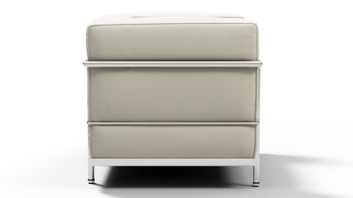 Corbusier - Corbusier Grand Modele Lounge Chair, Cream Vegan Leather