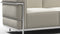 Corbusier - Corbusier Grand Modele Three Seater Sofa, Cream Vegan Leather