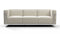 Corbusier - Corbusier Grand Modele Three Seater Sofa, Cream Vegan Leather