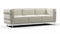 Corbusier - Corbusier Grand Modele Three Seater Sofa, Cream Vegan Leather