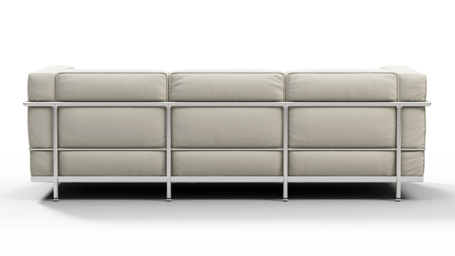 Corbusier - Corbusier Grand Modele Three Seater Sofa, Cream Vegan Leather