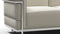 Corbusier - Corbusier Grand Modele Two Seater Sofa, Cream Vegan Leather