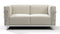 Corbusier - Corbusier Grand Modele Two Seater Sofa, Cream Vegan Leather