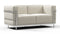 Corbusier - Corbusier Grand Modele Two Seater Sofa, Cream Vegan Leather