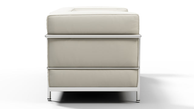 Corbusier - Corbusier Grand Modele Two Seater Sofa, Cream Vegan Leather