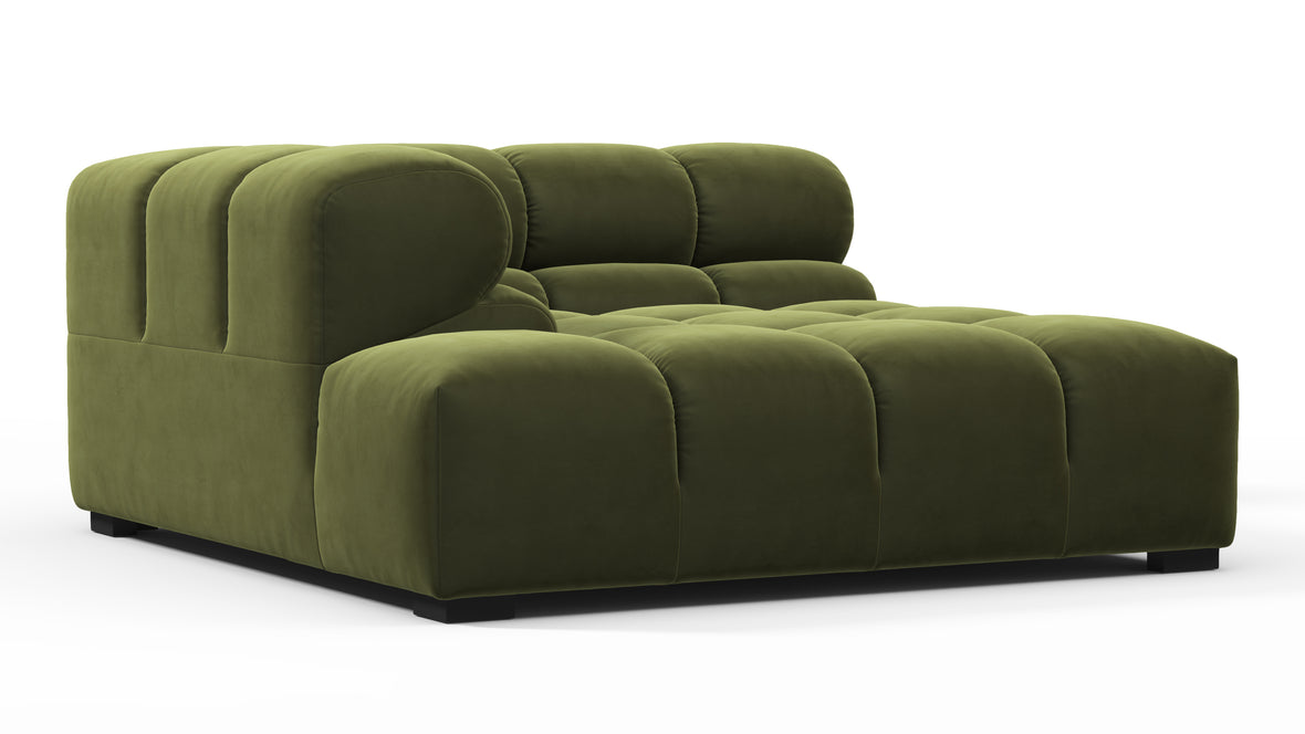 Tufty - Tufty Module, Deep Left Corner Half, Thyme Luxe Velvet