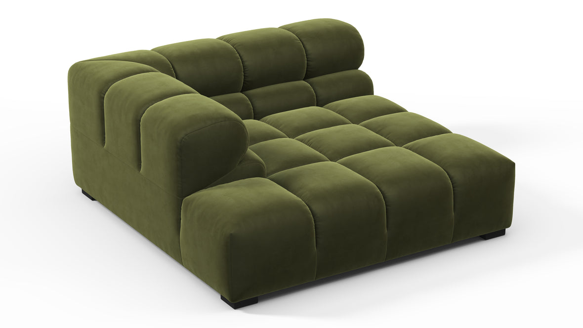 Tufty - Tufty Module, Deep Left Corner Half, Thyme Luxe Velvet