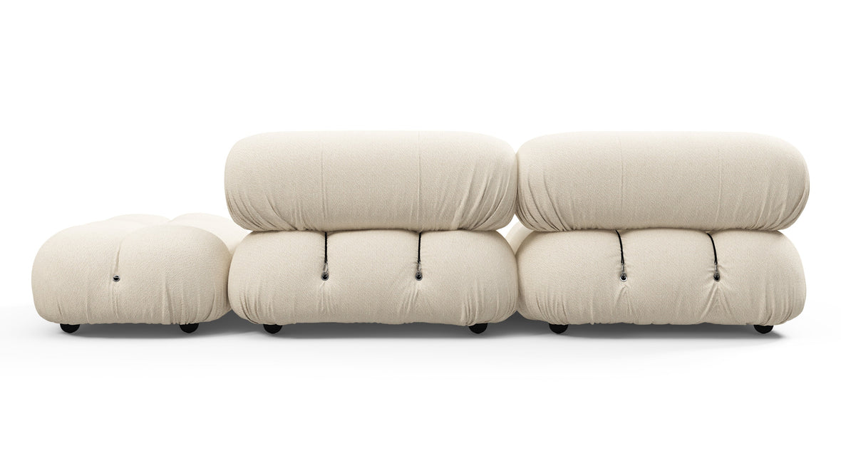 Bellini Outdoor - Mario Bellini Outdoor Open End Sofa, Right, Cream Chunky Performance Weave