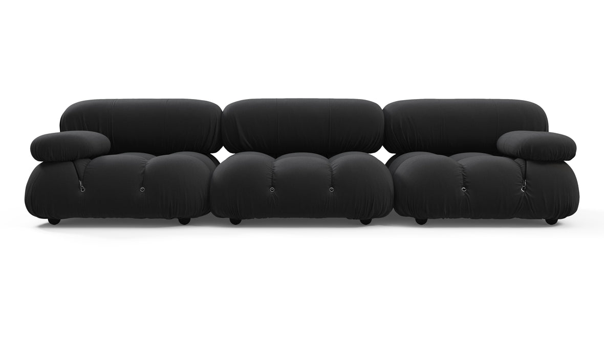 Bellini Outdoor - Mario Bellini Outdoor Three Seater Sofa, Black Performance Weave