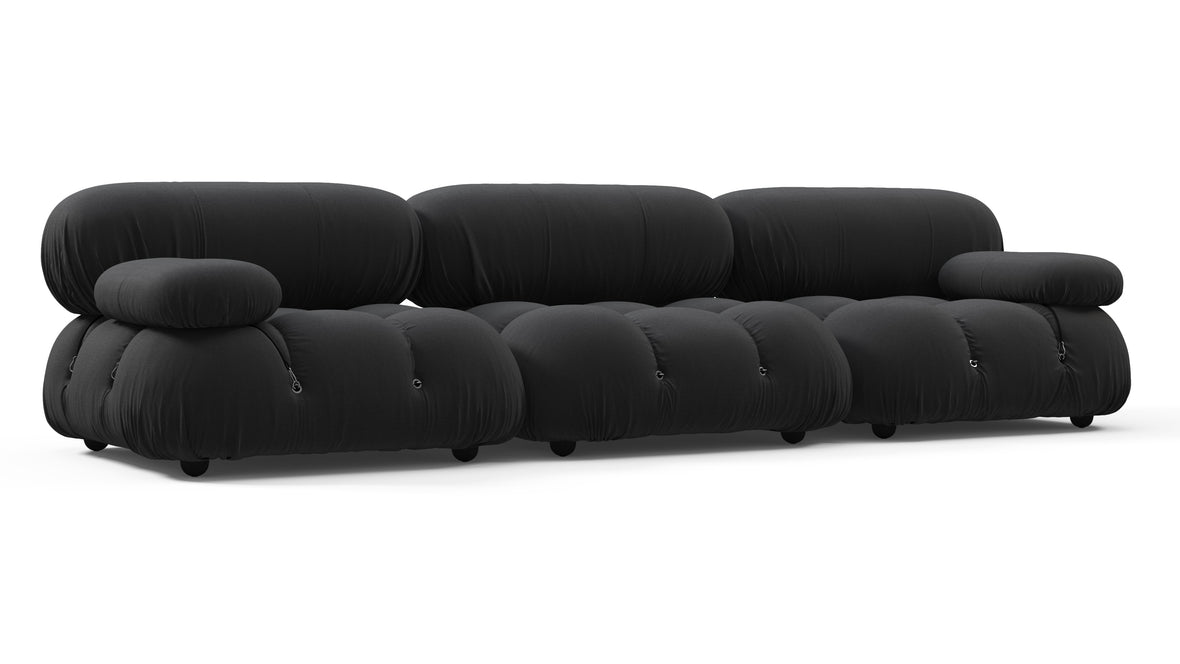 Bellini Outdoor - Mario Bellini Outdoor Three Seater Sofa, Black Performance Weave