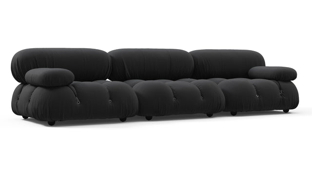 Bellini Outdoor - Mario Bellini Outdoor Three Seater Sofa, Black Performance Weave