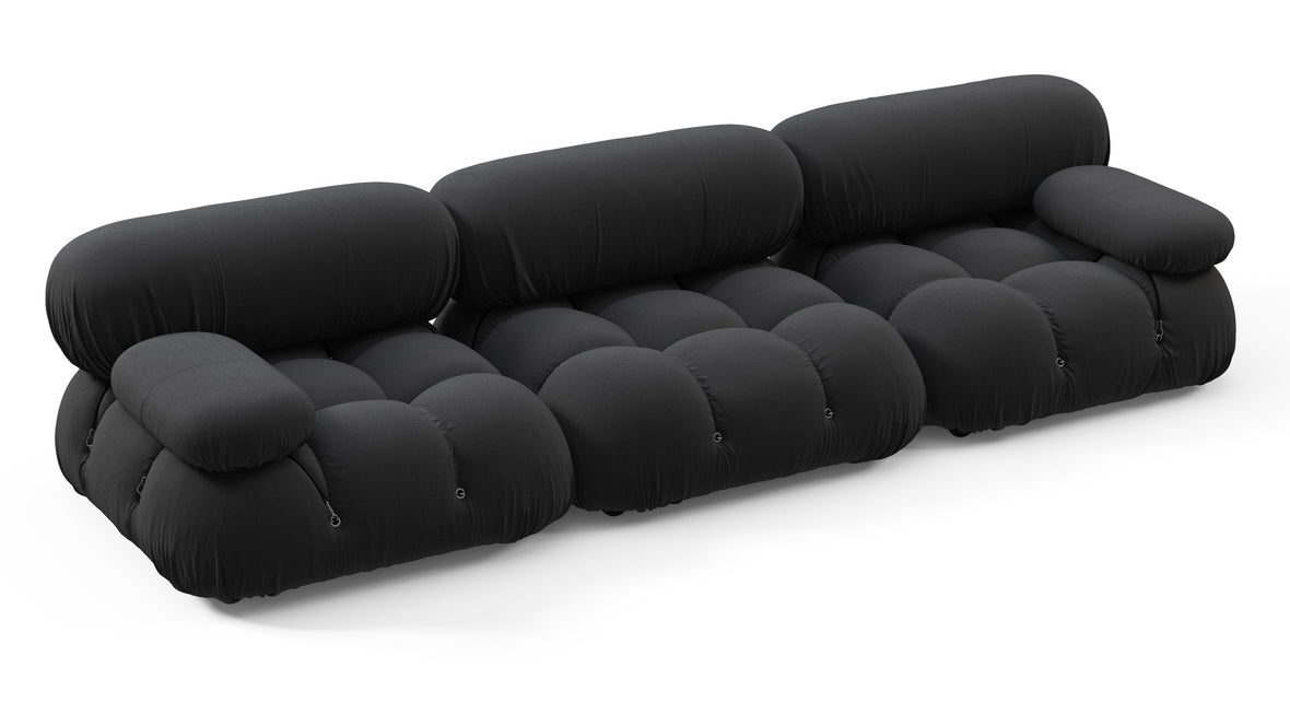 Bellini Outdoor - Mario Bellini Outdoor Three Seater Sofa, Black Performance Weave