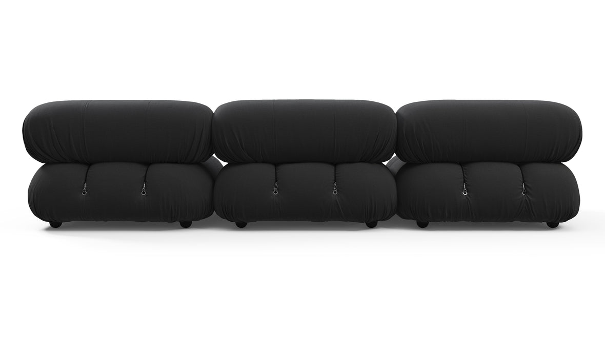 Bellini Outdoor - Mario Bellini Outdoor Three Seater Sofa, Black Performance Weave