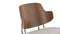 The Penguin - The Penguin Lounge Chair, Wheat Gray Cashmere Wool and Walnut