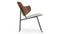 The Penguin - The Penguin Lounge Chair, Wheat Gray Cashmere Wool and Walnut