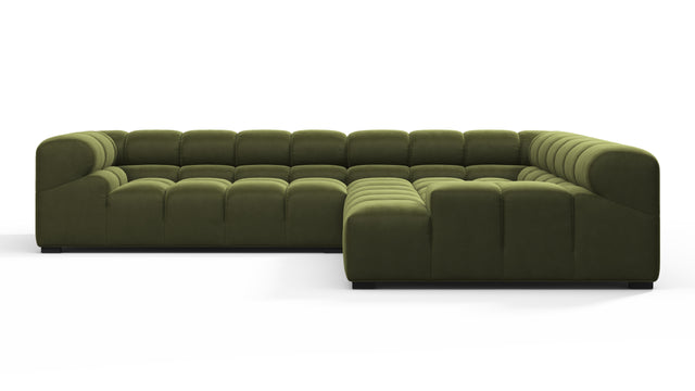 Tufty - Tufty Sectional, Right Corner, Thyme Luxe Velvet