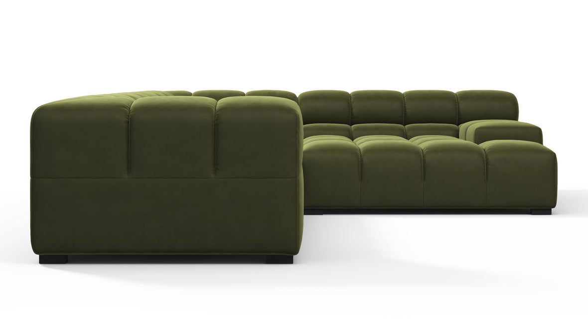 Tufty - Tufty Sectional, Right Corner, Thyme Luxe Velvet