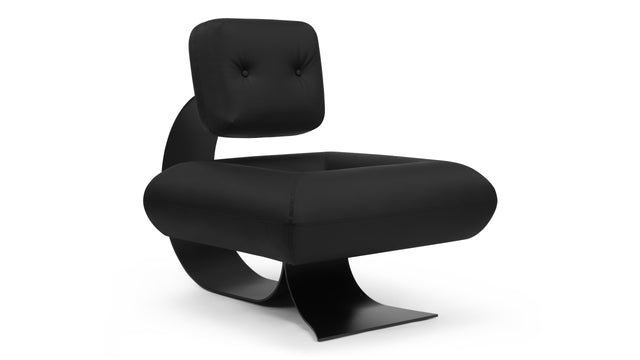 Alta - Alta Lounge Chair, Black Vegan Leather