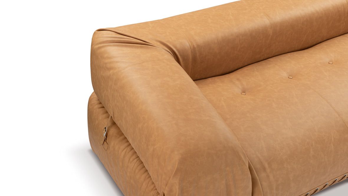 Anfibio - Anfibio Sleeper Sofa, Tan Vegan Leather