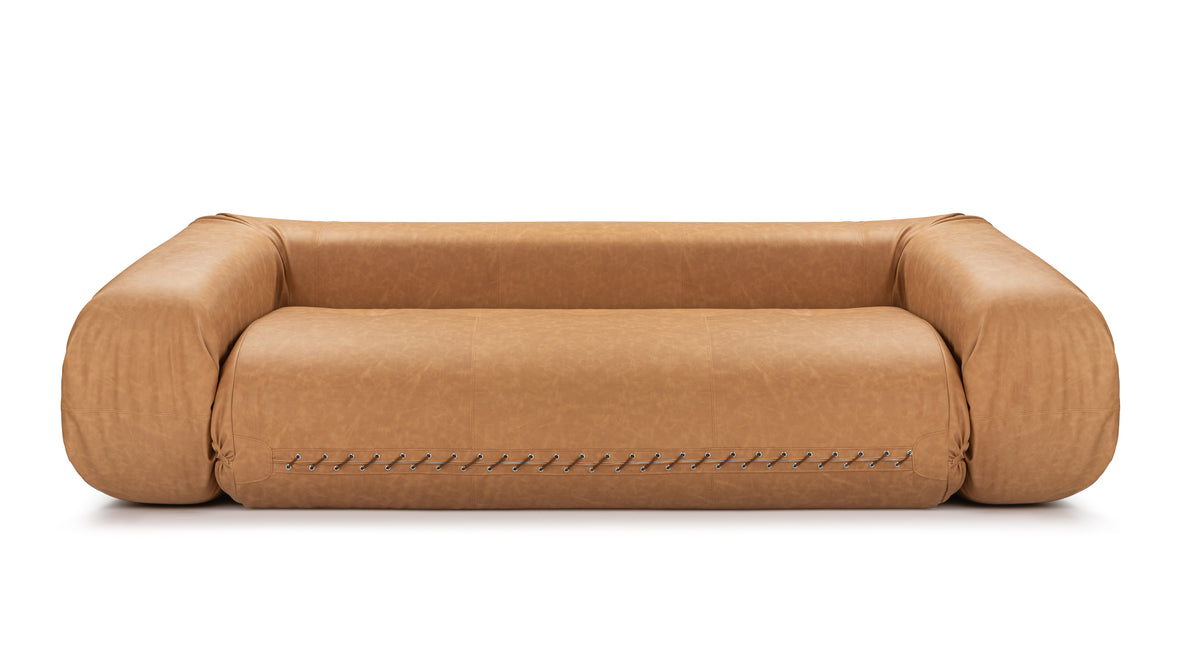 Anfibio - Anfibio Sleeper Sofa, Tan Vegan Leather