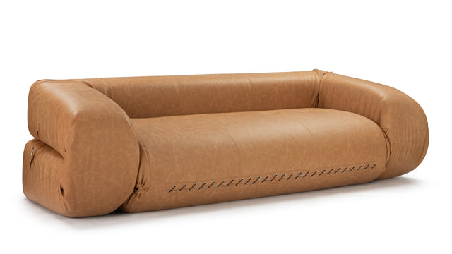 Anfibio - Anfibio Sleeper Sofa, Tan Vegan Leather