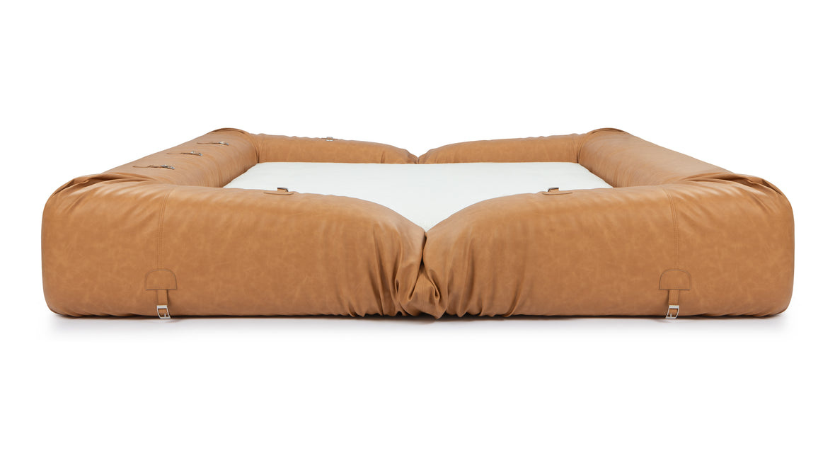 Anfibio - Anfibio Sleeper Sofa, Tan Vegan Leather