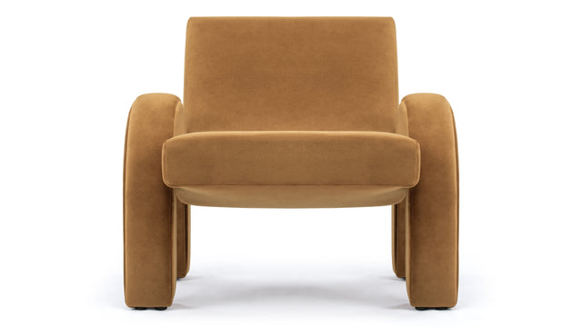 Arcata - Arcata Lounge Chair, Caramel Plush Velvet