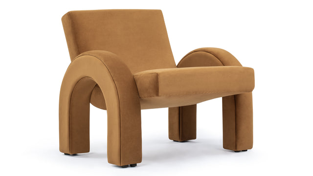 Arcata - Arcata Lounge Chair, Caramel Plush Velvet