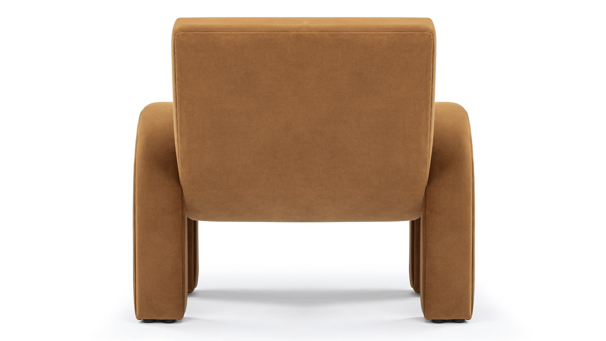 Arcata - Arcata Lounge Chair, Caramel Plush Velvet