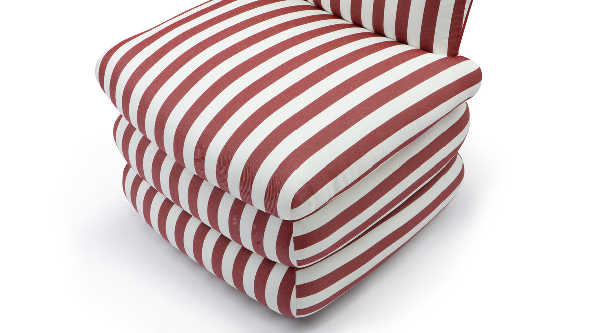 Pillow - Pillow Indoor/Outdoor Chair, Red Stripe