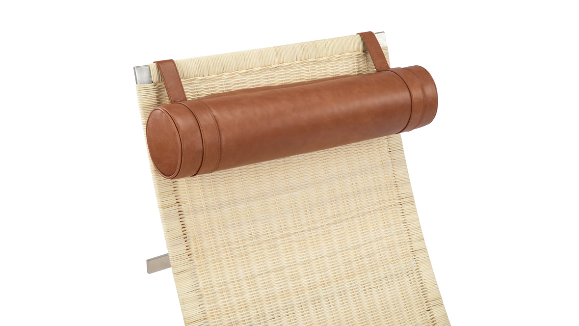 Lea - Lea Wicker Lounge Chair, Tan Premium Leather
