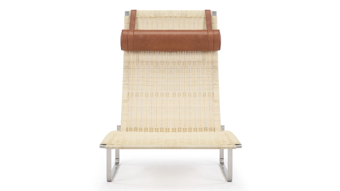 Lea - Lea Wicker Lounge Chair, Tan Premium Leather