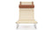 Lea - Lea Wicker Lounge Chair, Tan Premium Leather