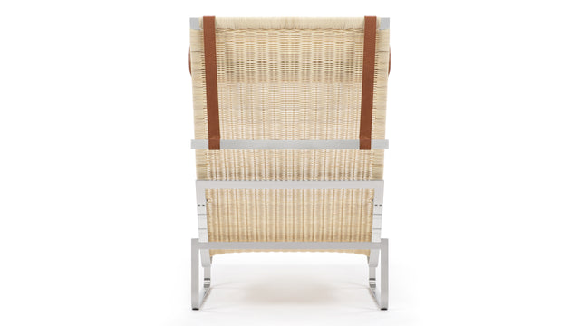Lea - Lea Wicker Lounge Chair, Tan Premium Leather