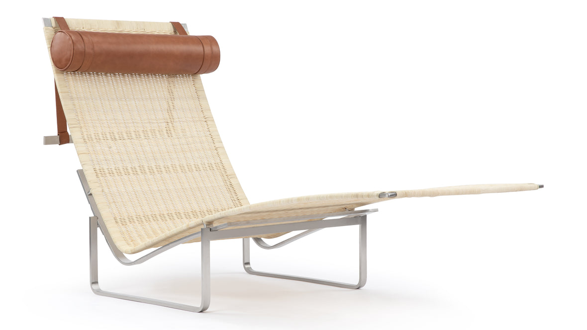 Lea - Lea Wicker Lounge Chair, Tan Premium Leather