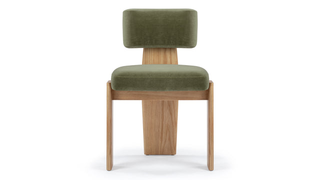 Vieve - Vieve Side Chair, Olive Green Velvet