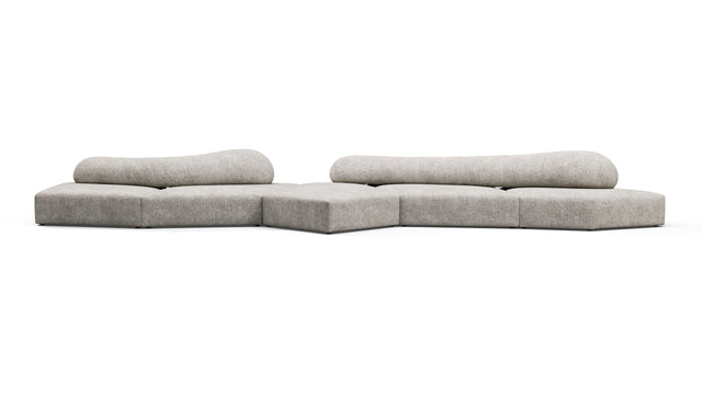 On the Rocks - On the Rocks Sofa, Five Seater, Dove Textured Chenille
