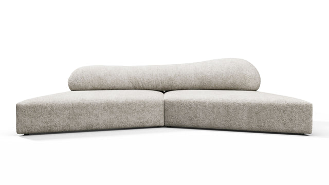 On the Rocks - On the Rocks Sofa, Small, Dove Textured Chenille
