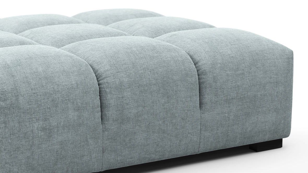 Tufty - Tufty Ottoman, Cerulean Chenille