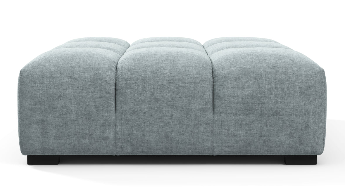 Tufty - Tufty Ottoman, Cerulean Chenille