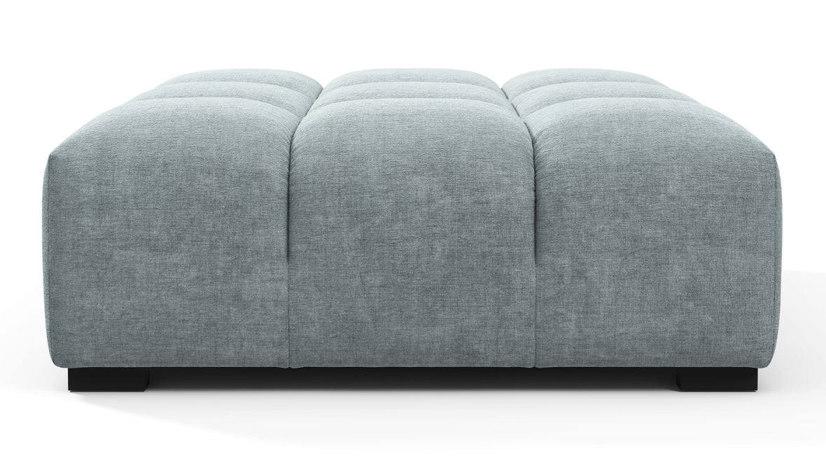 Tufty - Tufty Ottoman, Cerulean Chenille