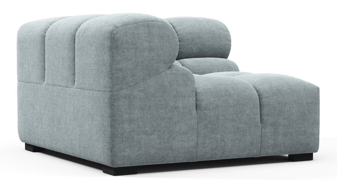Tufty - Tufty Module, Left Corner, Cerulean Chenille